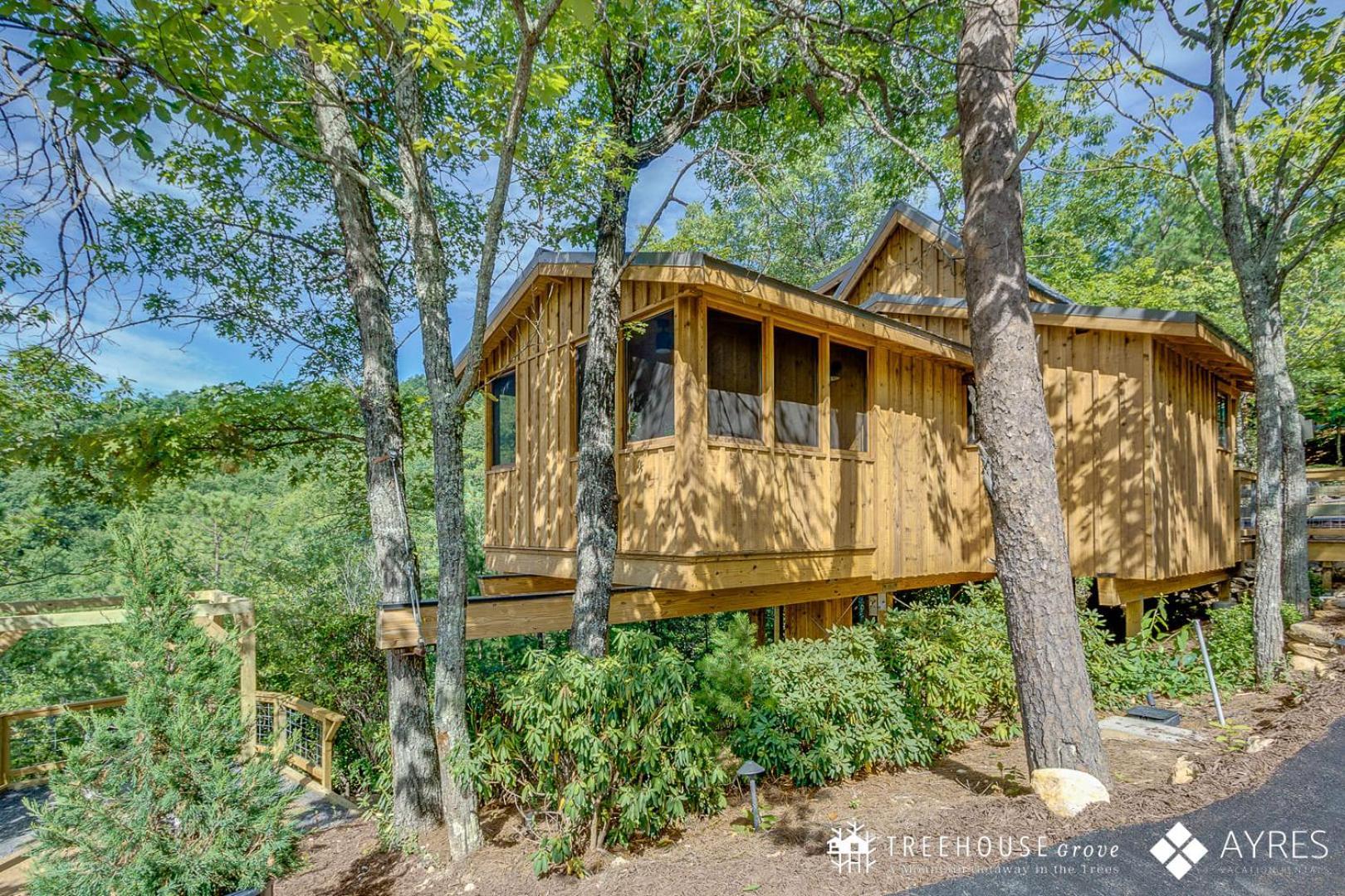 The Blackjack Oak In Treehouse Grove At Norton Creek Gatlinburg Bagian luar foto